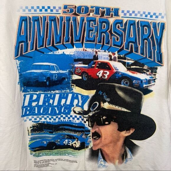 Vintage NASCAR racing tshirt - 50th anniversary of petty racing graphic t-shirt - Picture 2 of 8